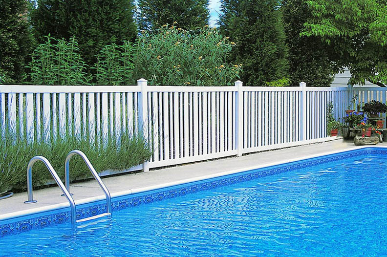 vinyl / pvc swimming pool fence